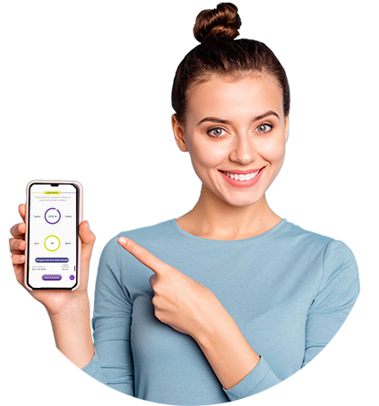 Girl with Creditomat app